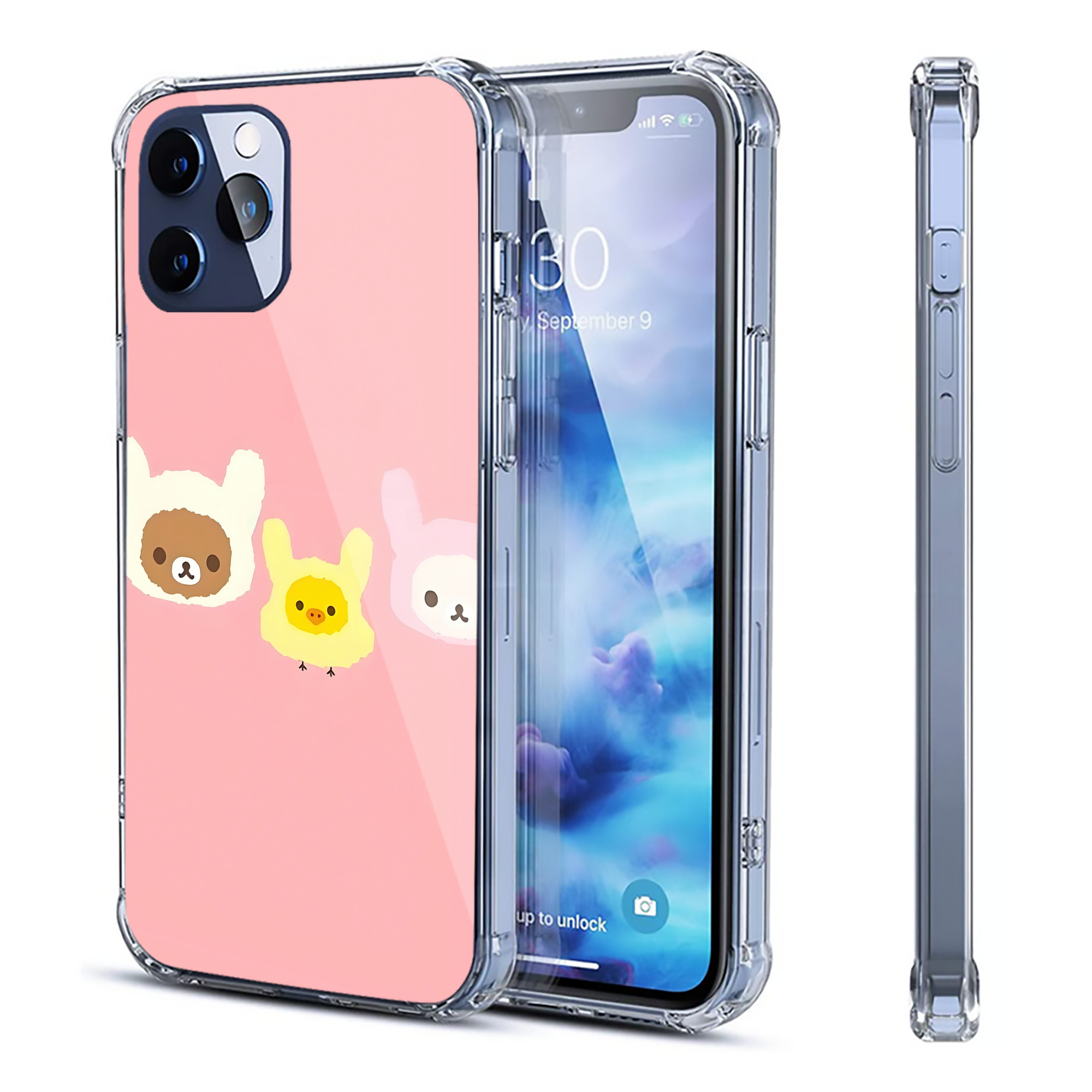 （画像用） リラックマ リラックマ キイロイトリ Rilakkuma Korilakkuma Kiiroitori 【iPhone 12シリーズ対応】透明スマホケース（クリアソフトケース）